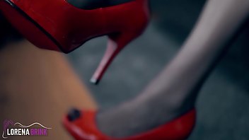 Lorena Brink free red high heel peep toes amp pantyhose xxx premium porn videos