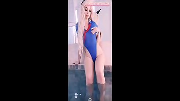 Belle Delphine Cosplay Spreading Ass Snapchat XXX Premium Porn