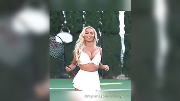 lindsey pelas bouncing tits in tennis dress