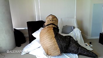 AlexaPond Jabba the Hutt, Slave Leia - lightsaber solo masturbation